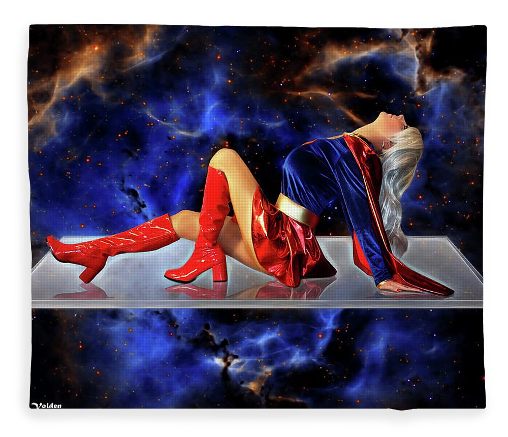 Super Fleece Blanket featuring the photograph Phantom Super Woman by Jon Volden