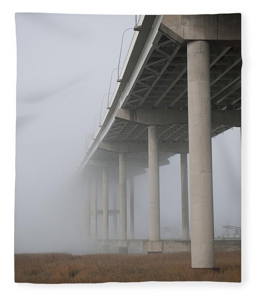 Fog Fleece Blanket featuring the photograph Pillar of Fog by Dale Powell