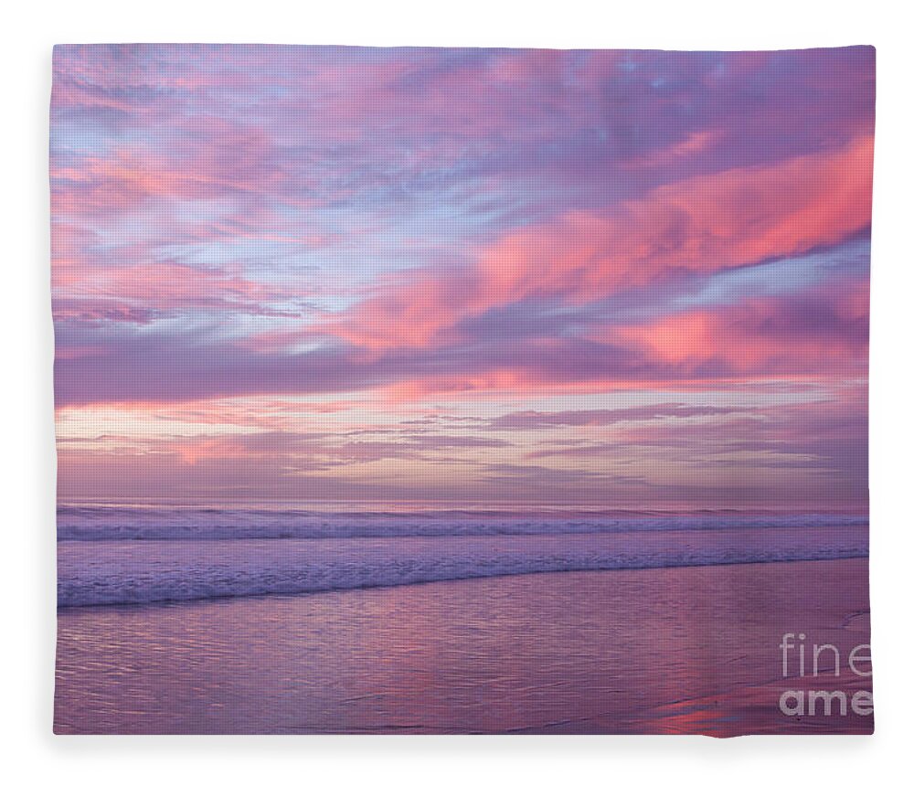 Sunset Fleece Blanket featuring the photograph Pink and Lavender Sunset by Ana V Ramirez