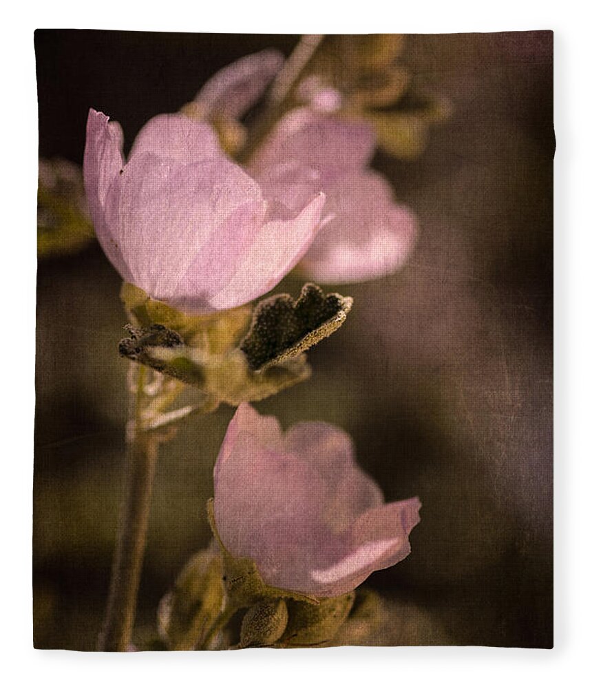 Globemallow Fleece Blanket featuring the photograph Pink Globemallow Wildflowers by Tamara Becker
