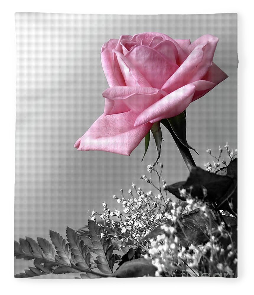 Anniversary Fleece Blanket featuring the photograph Pink Petals by Carlos Caetano