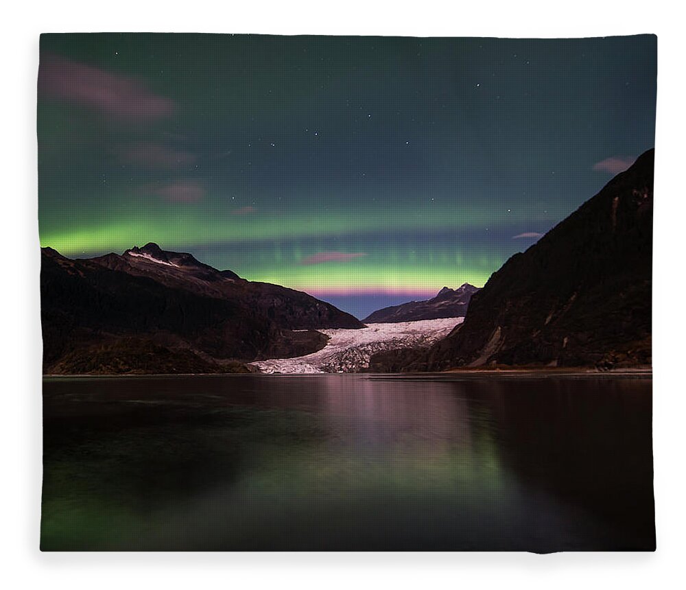 Northern Lights Fleece Blanket featuring the photograph Pink Rainbow by David Kirby