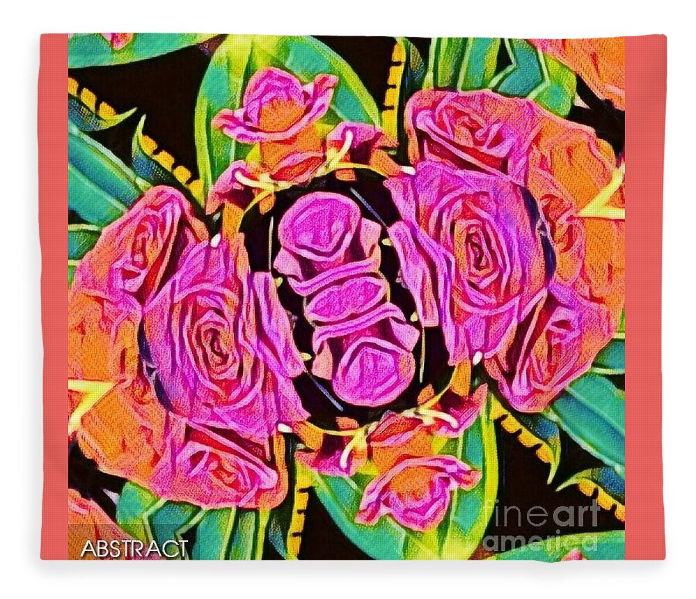 Roses Fleece Blanket featuring the photograph Pink roses by Steven Wills
