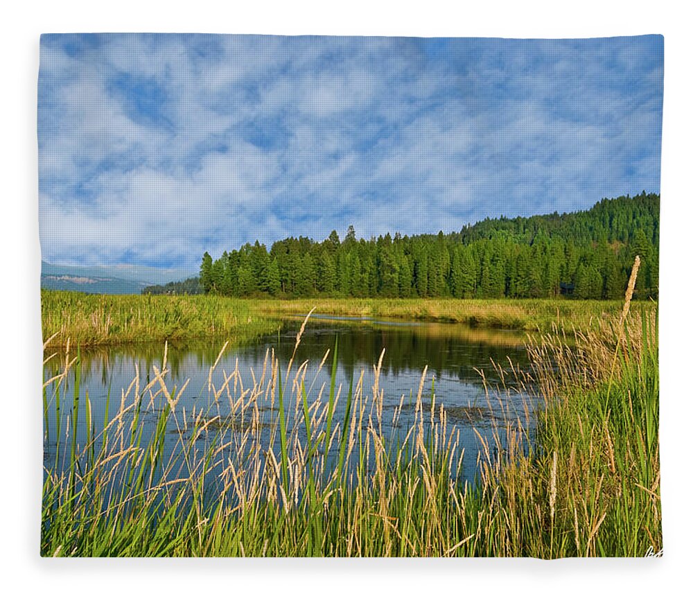 Beauty In Nature Fleece Blanket featuring the photograph Plummer Creek Marsh by Jeff Goulden