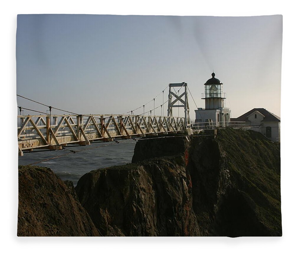 Lighthouse Fleece Blanket featuring the photograph Point Bonita Lighthouse by Jeff Floyd CA