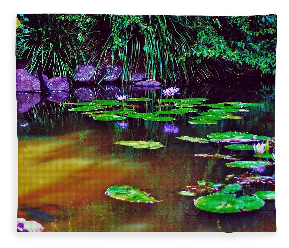 Pond Of Tranquility Fleece Blanket featuring the photograph Pond of Tranquility by Blair Stuart
