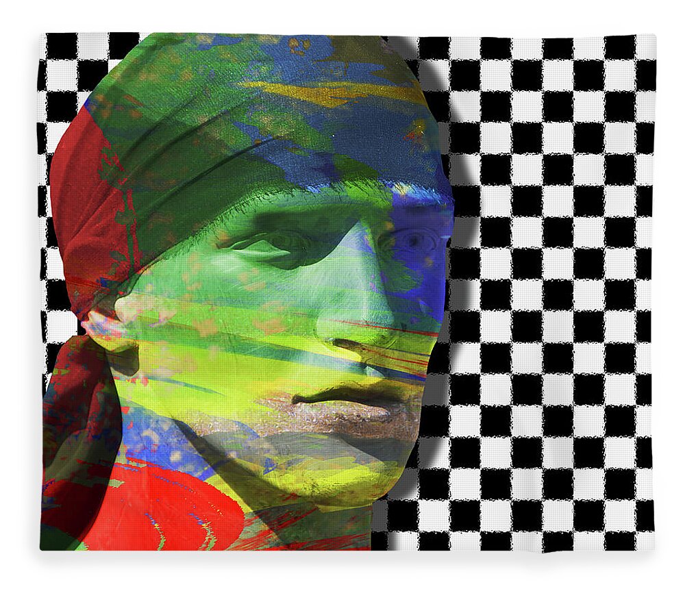 Male Fleece Blanket featuring the photograph Pop Art Mannequin by Adriana Zoon
