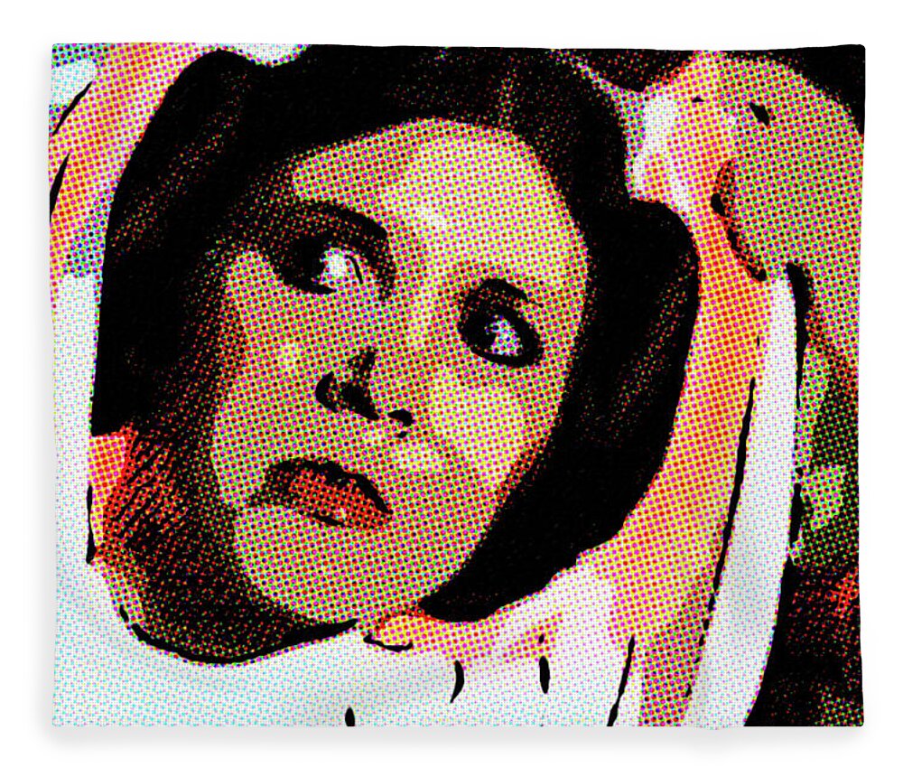 A New Hope Fleece Blanket featuring the digital art Pop Art Princess Leia Organa by SR Green