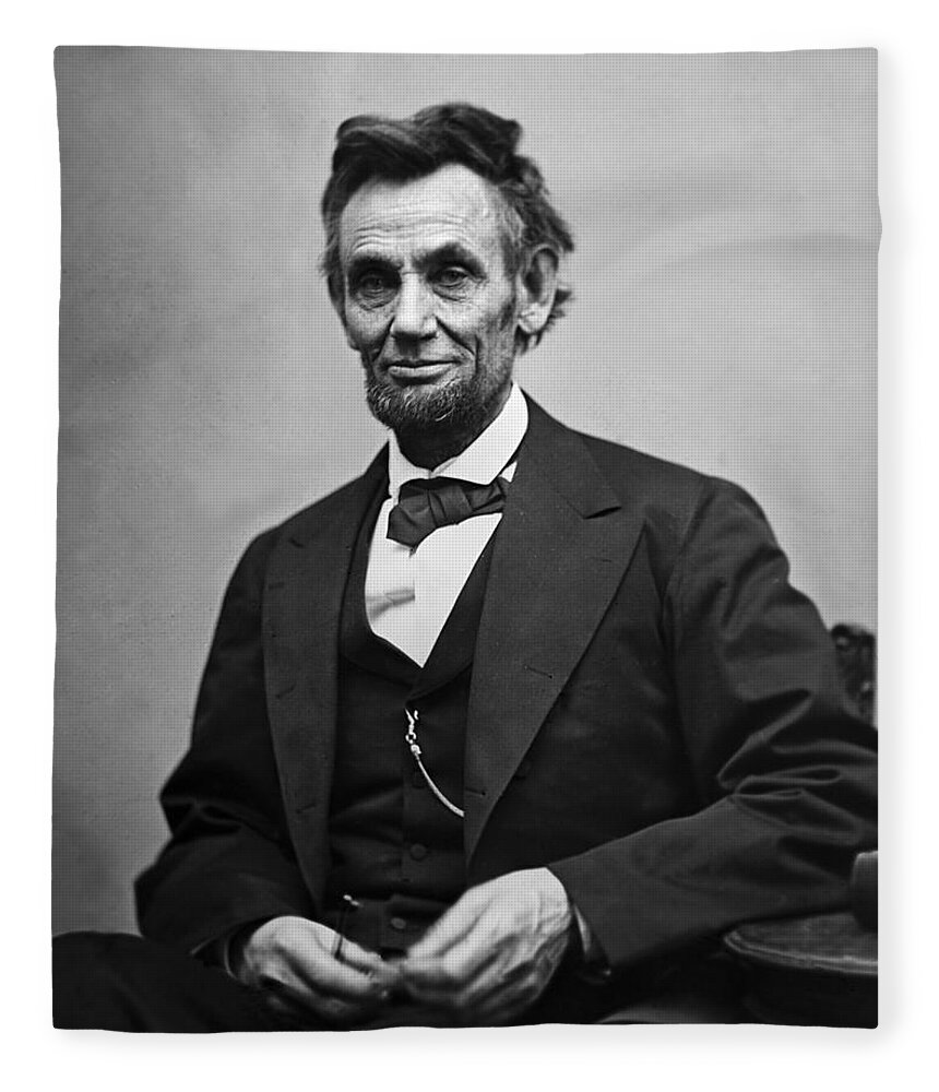 abraham Lincoln Fleece Blanket featuring the photograph Portrait of President Abraham Lincoln by International Images