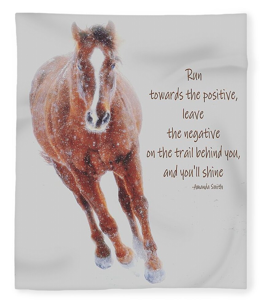 Horse Fleece Blanket featuring the photograph Positively Sundancing by Amanda Smith