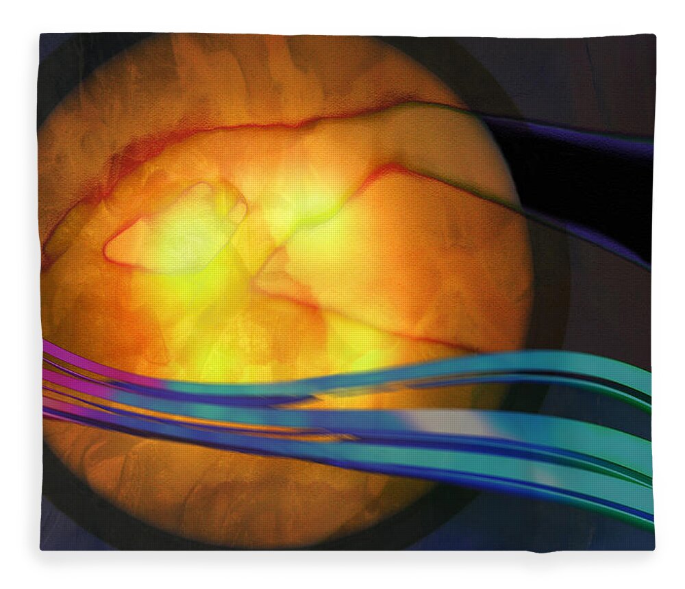 Reiki Fleece Blanket featuring the photograph Power of Touch by Ed Hall