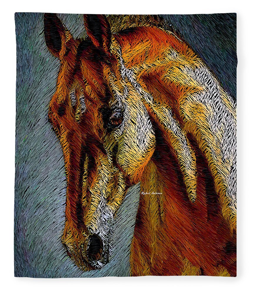 Rafael Salazar Fleece Blanket featuring the digital art Pretty Red by Rafael Salazar