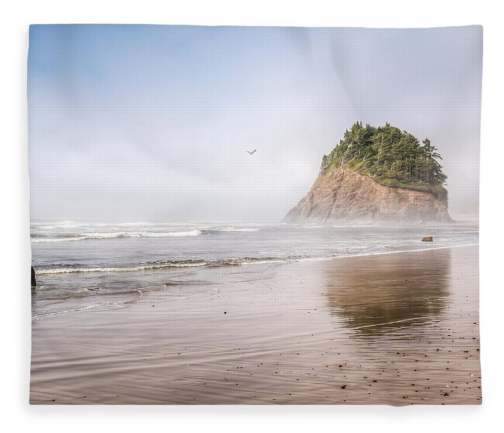 Oregon Fleece Blanket featuring the photograph Proposal Rock III by Kristina Rinell