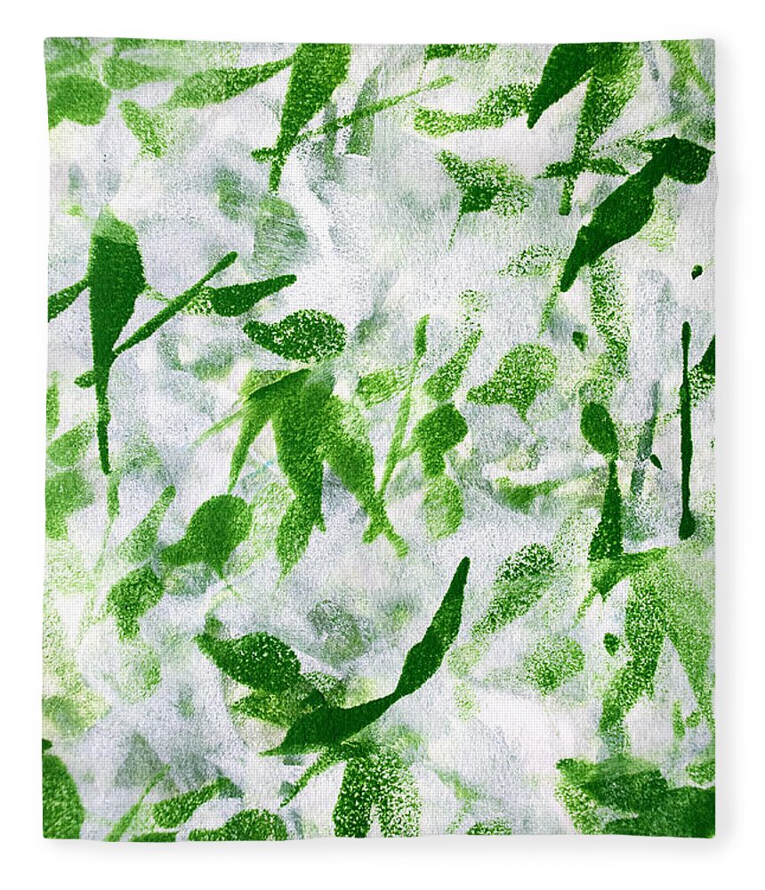 Abstract Fleece Blanket featuring the painting Prosperity Abstract by Christina Rollo