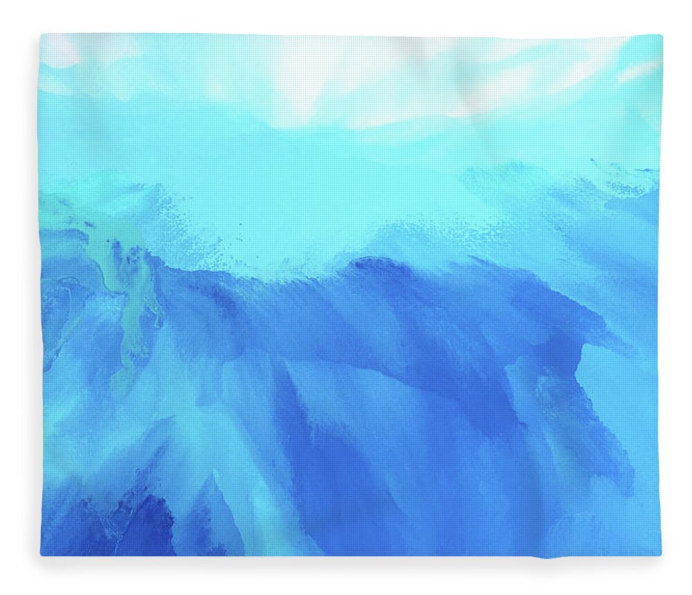 Flowing Fleece Blanket featuring the painting Purely Refreshing by Linda Bailey