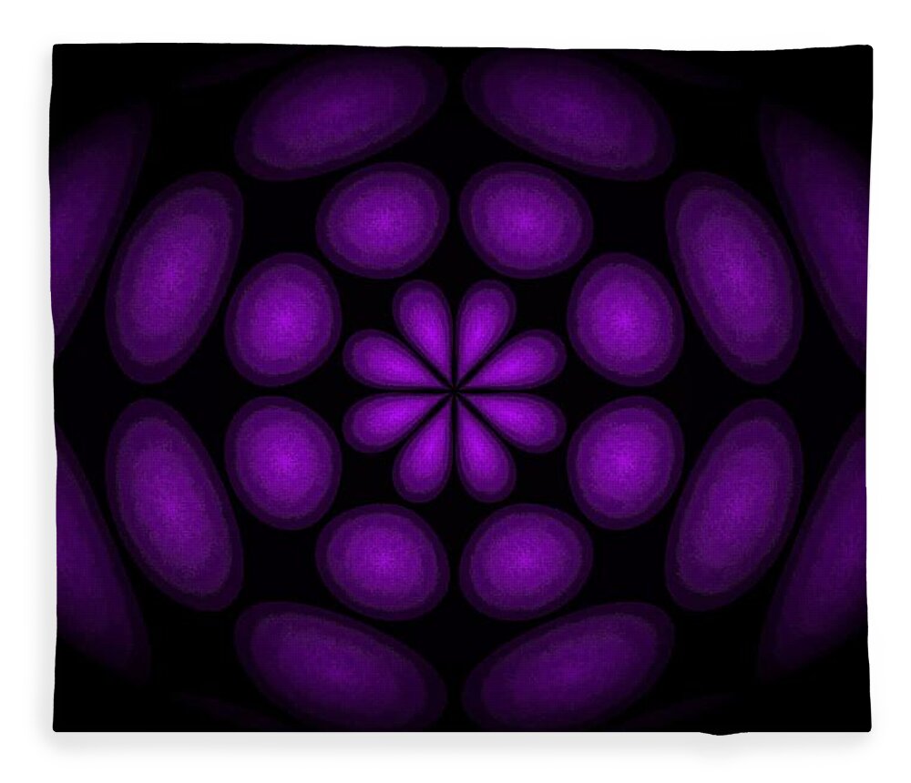 Color Fleece Blanket featuring the digital art Purple Hypnotic by Ee Photography