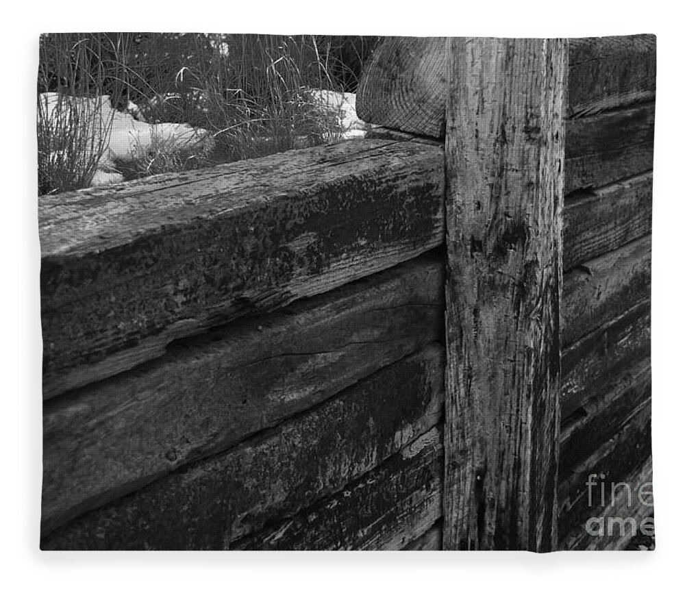 Railroad Ties Fleece Blanket featuring the photograph Railroad ties by Robert WK Clark