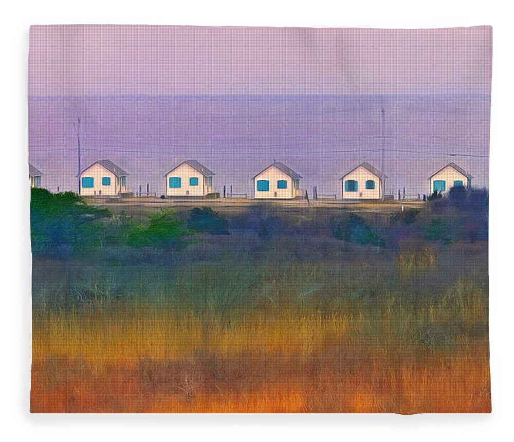 2017; Kate Hannon; Massachusetts; North Truro; Cape Cod; Cape Cod National Seashore; Provincetown; Days Cottages; Cottages; Rainbow; Lgbtq Fleece Blanket featuring the photograph Rainbow Days by Kate Hannon