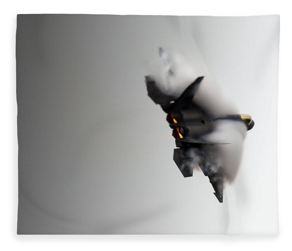 F-22 Fleece Blanket featuring the photograph Raptor by Ang El
