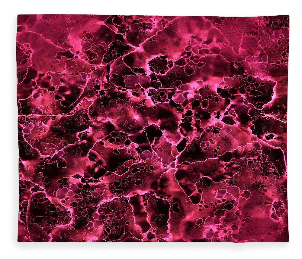 Raspberry Twist Fleece Blanket featuring the painting Abstract 2 by Patricia Lintner