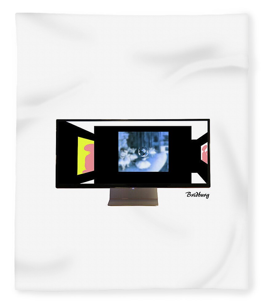 Postmodernism Fleece Blanket featuring the digital art Recent 8 by David Bridburg