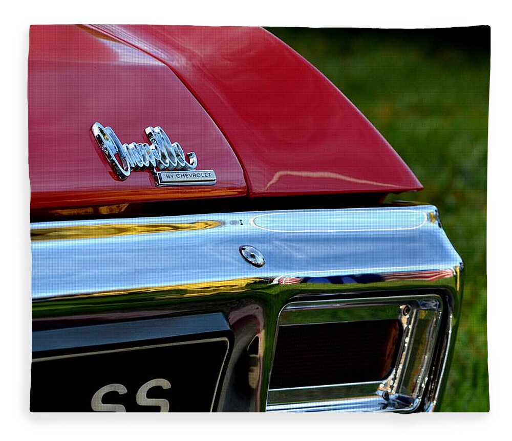 Fleece Blanket featuring the photograph Red Chevelle SS by Dean Ferreira