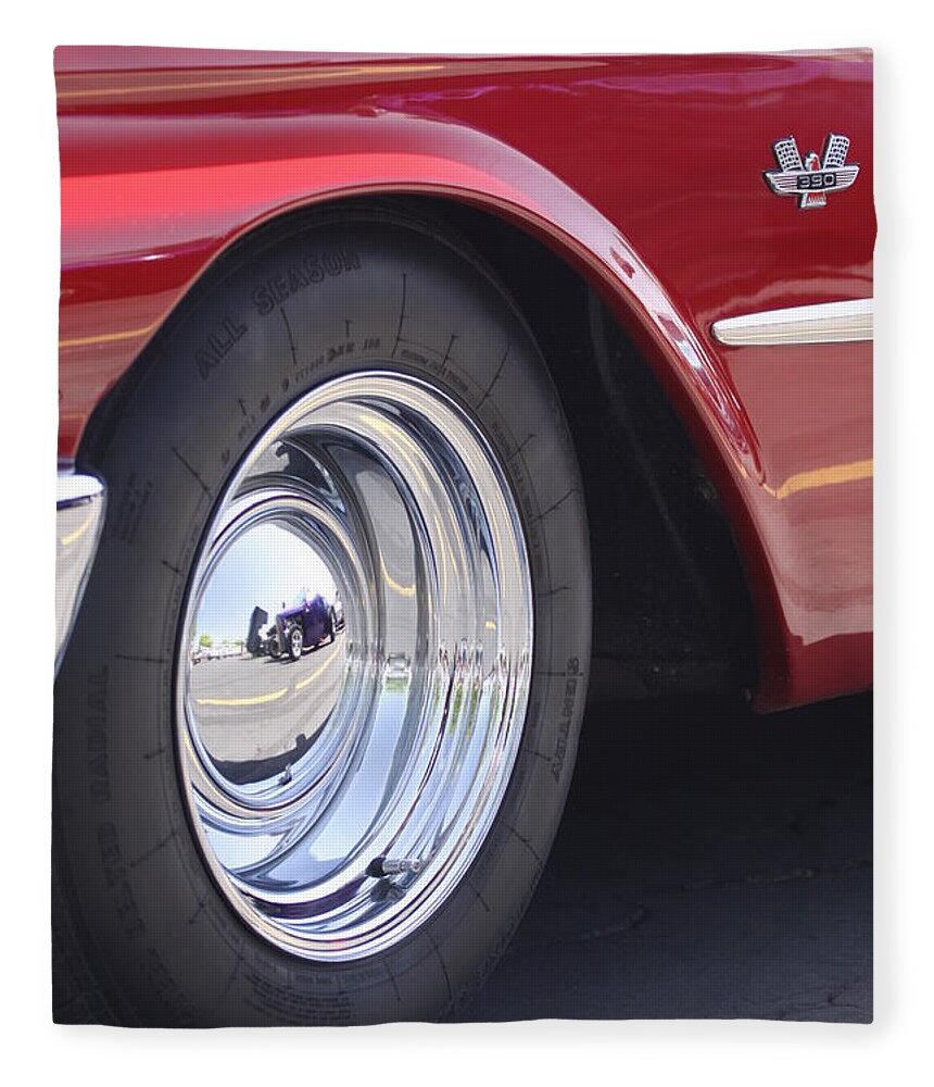 Car Fleece Blanket featuring the photograph Red classic by Jeff Floyd CA