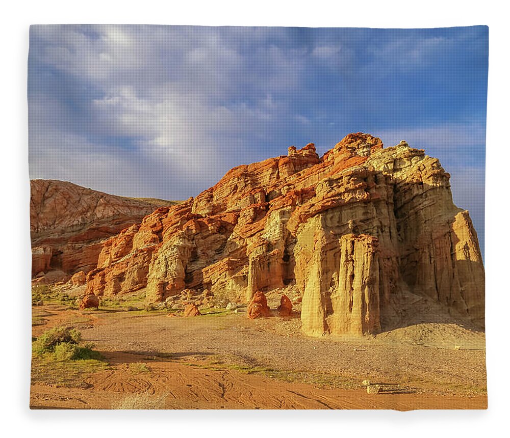 Usa Fleece Blanket featuring the photograph Red Rock Canyon State Park by Alberto Zanoni