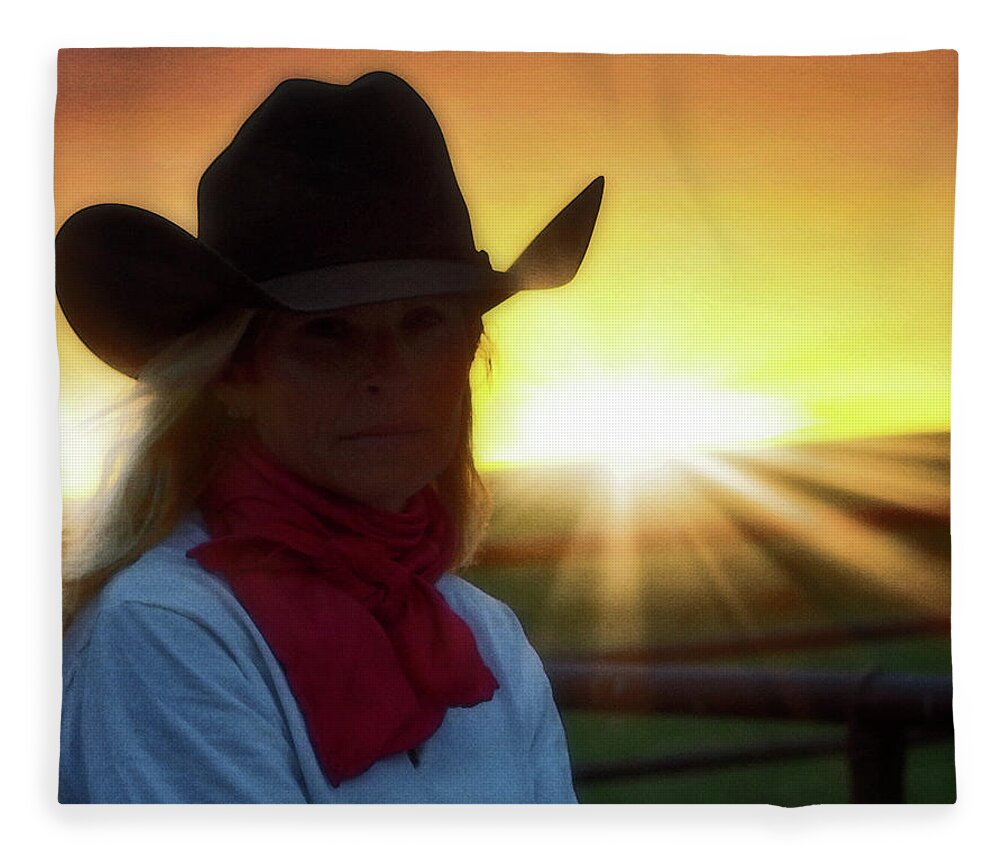 Sunset Fleece Blanket featuring the photograph Red Scarves and Sunsets by Amanda Smith