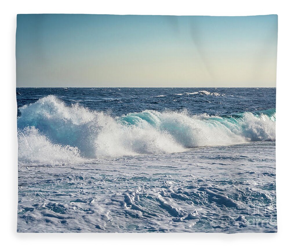 Africa Fleece Blanket featuring the photograph Reef Break On The Morning Light by Hannes Cmarits