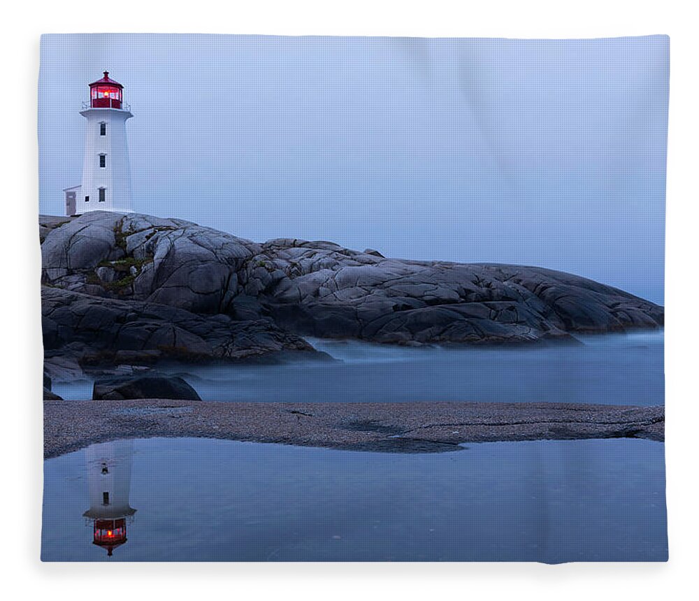 Nova Scotia Fleece Blanket featuring the photograph Reflections of Peggy by Everet Regal