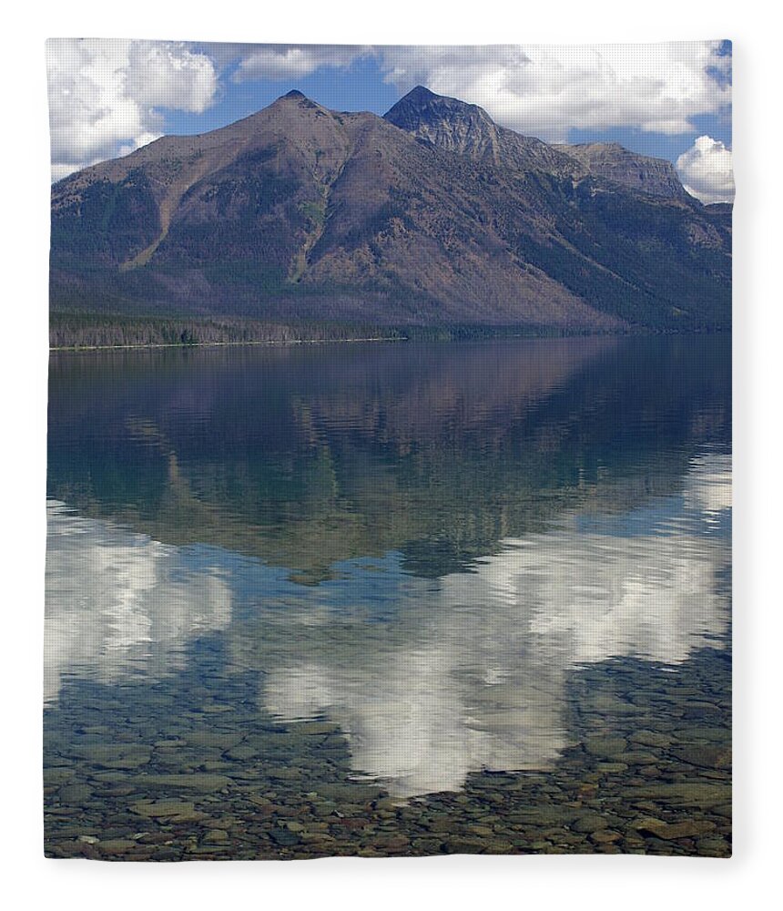 Lake Fleece Blanket featuring the photograph Reflections on the Lake by Marty Koch