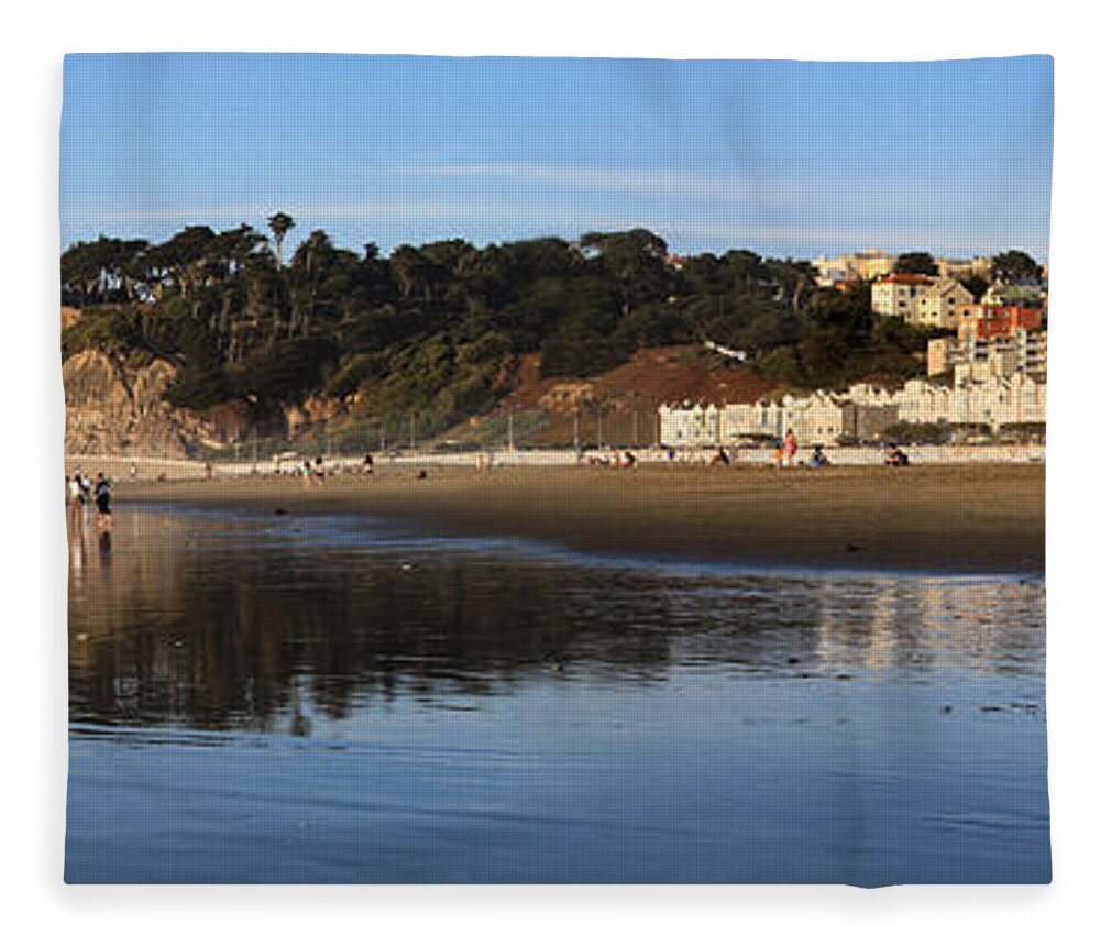Bonnie Follett Fleece Blanket featuring the photograph Relaxing at Ocean Beach San Francisco by Bonnie Follett