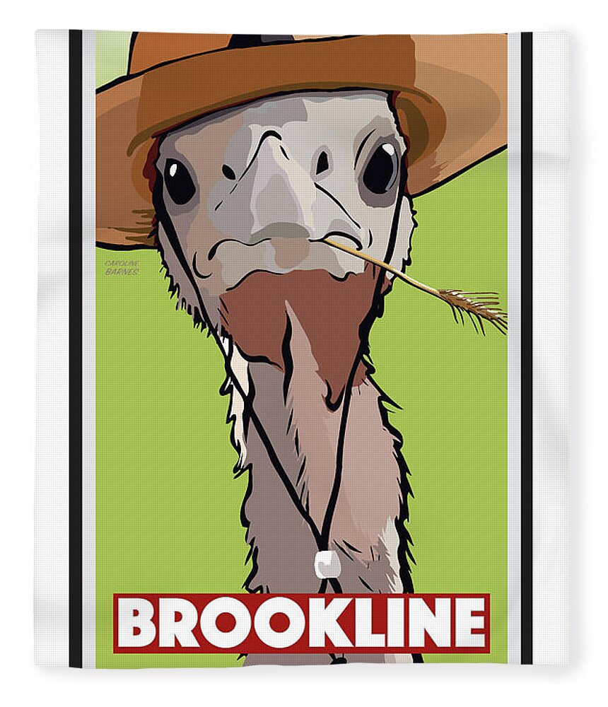 Brookline Fleece Blanket featuring the digital art Relaxing in Brookline by Caroline Barnes