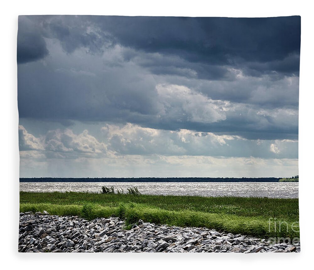 Rend Lake Fleece Blanket featuring the photograph Rend Lake by Andrea Silies