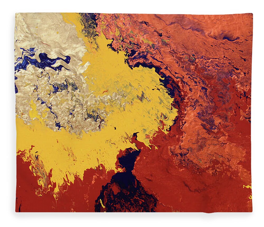 Fusionart Fleece Blanket featuring the painting Revelation by Ralph White