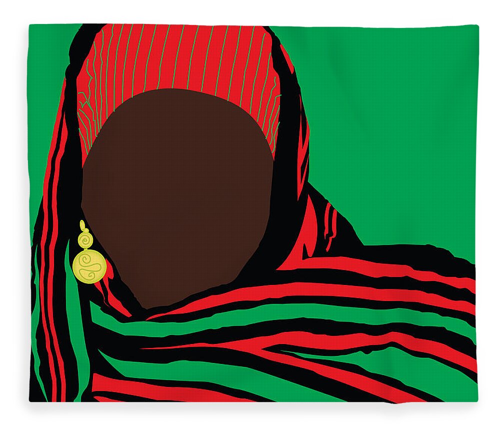 Red Fleece Blanket featuring the digital art RGB by Scheme Of Things Graphics