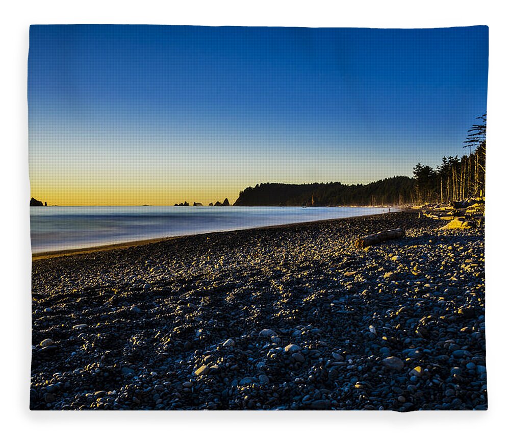 Scenery Fleece Blanket featuring the photograph Rialto Beach Sunset by Pelo Blanco Photo