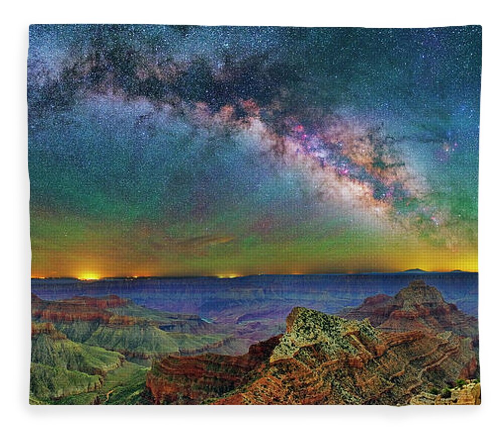 Astronomy Fleece Blanket featuring the photograph River of Stars by Ralf Rohner
