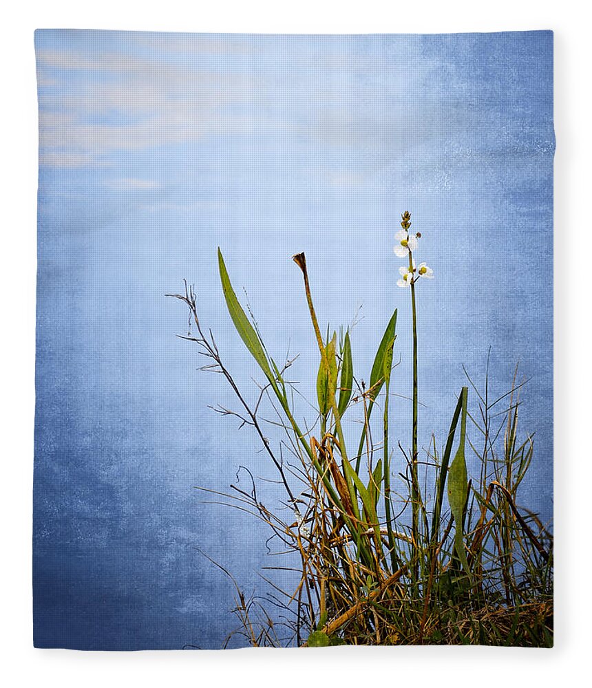 Wildflower Fleece Blanket featuring the photograph Riverbank Beauty by Carolyn Marshall