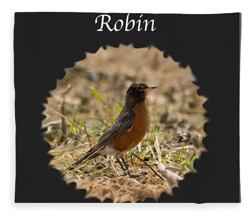 Robin Fleece Blanket featuring the photograph Robin by Holden The Moment