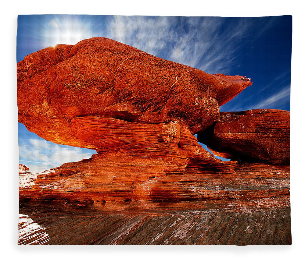 Harry Spitz Fleece Blanket featuring the photograph Rock Formation by Harry Spitz