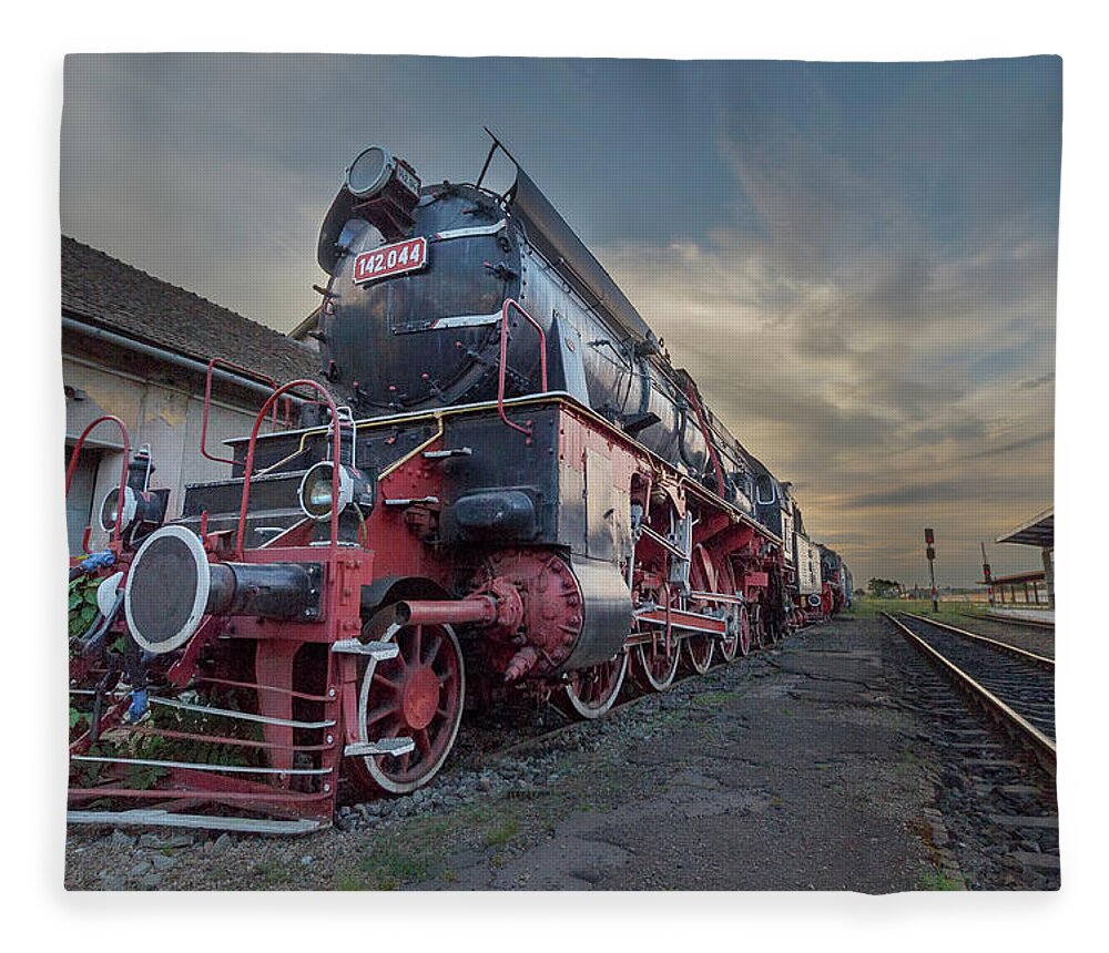Romania Fleece Blanket featuring the photograph No More Steam by Rick Deacon
