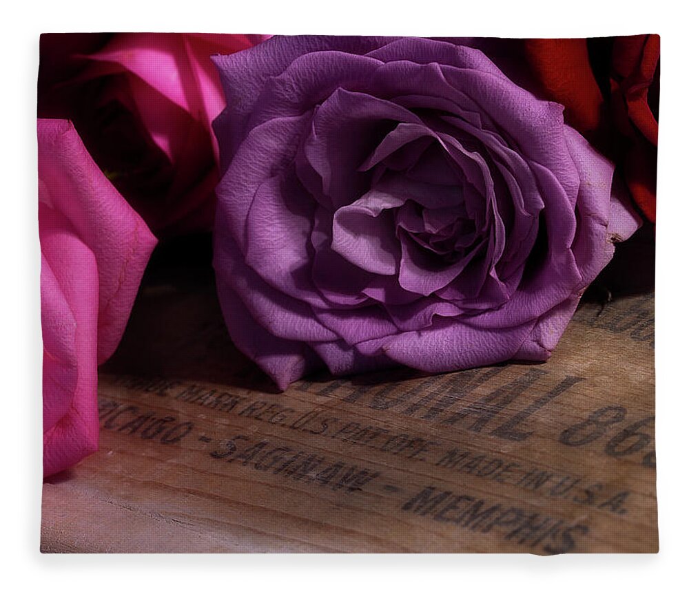 Roses Fleece Blanket featuring the photograph Rose Series 2 by Mike Eingle