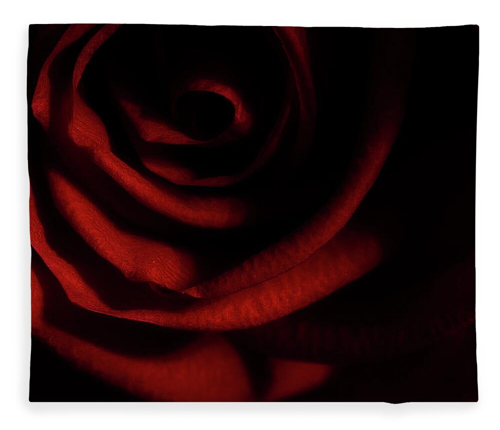 Rose Fleece Blanket featuring the photograph Rose Series 3 Red by Mike Eingle