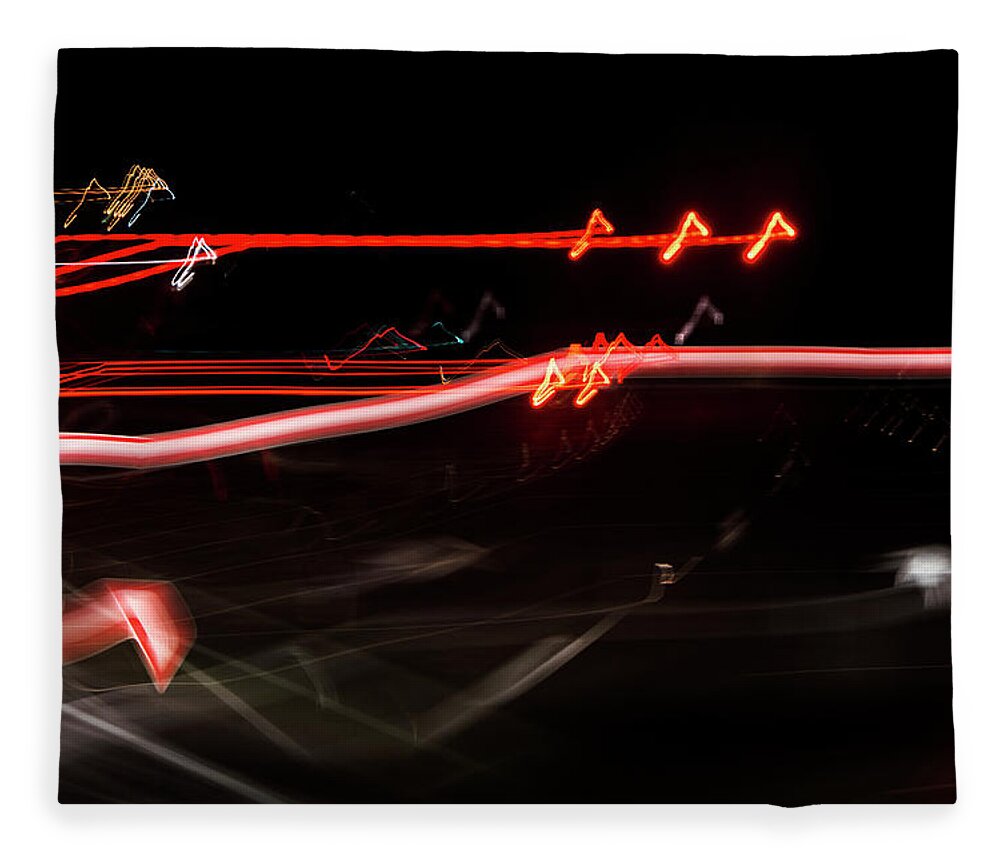 Abstract Fleece Blanket featuring the photograph Running Man by Greg and Chrystal Mimbs