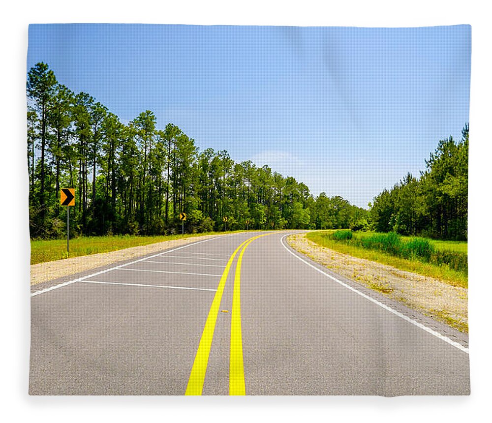 Alabama Fleece Blanket featuring the photograph Rural Highway by Raul Rodriguez