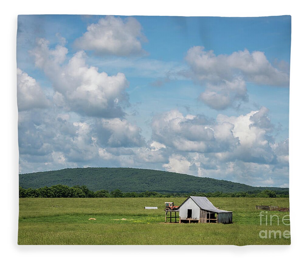 Farm Fleece Blanket featuring the photograph Rural Midwest by Andrea Silies