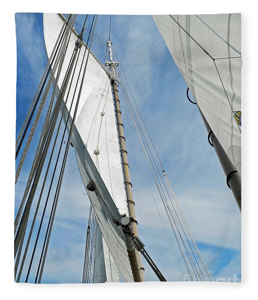 Sailboat Fleece Blanket featuring the photograph Sail Away by Deborah Ferree