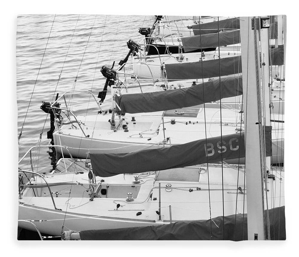 Boston Fleece Blanket featuring the photograph Sailboats by SR Green